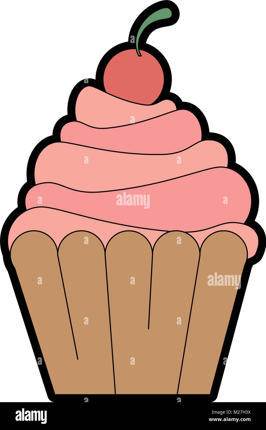 delicious and sweet cupcake vector illustration design Stock Vector ...
