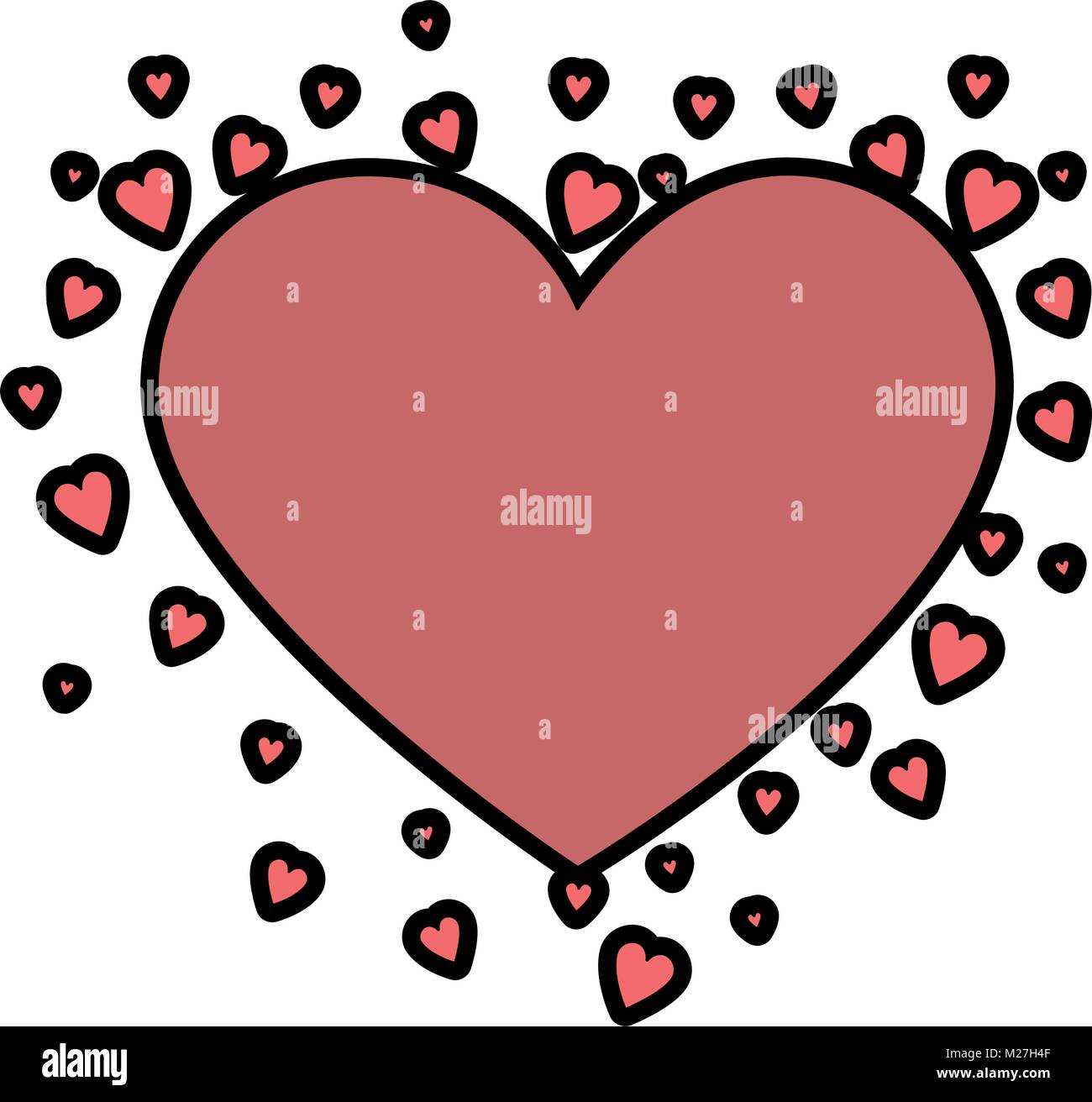 hearts love card icon vector illustration design Stock Vector Image ...