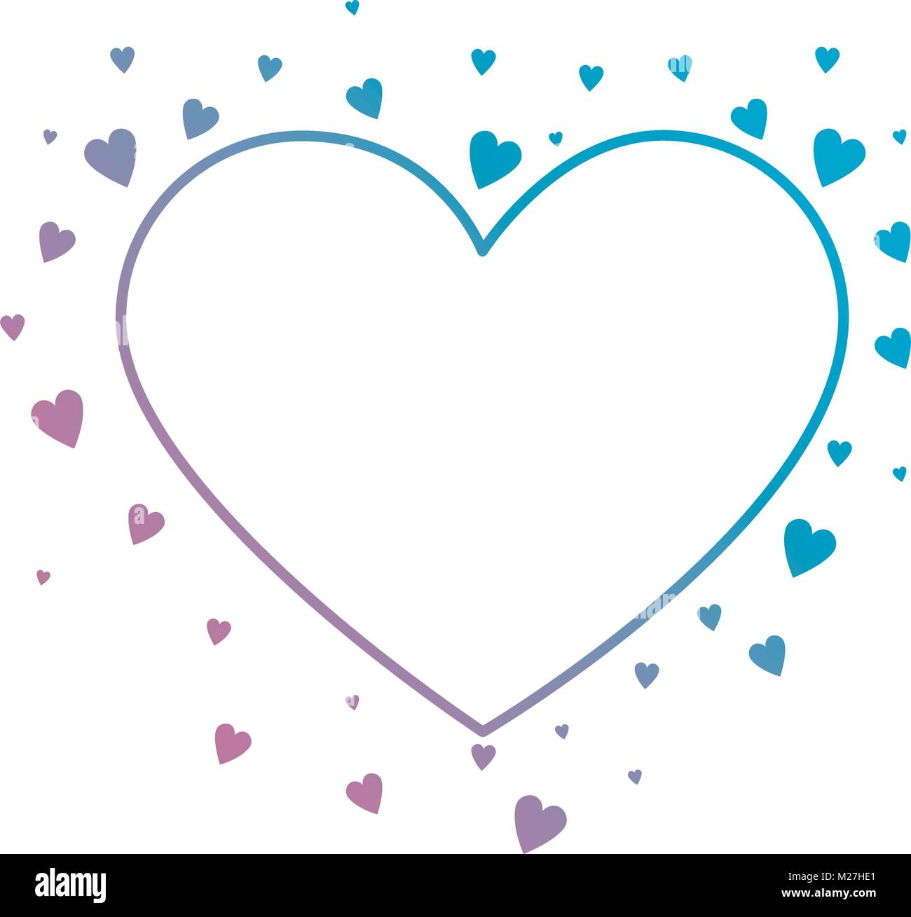 hearts love card icon vector illustration design Stock Vector Image ...