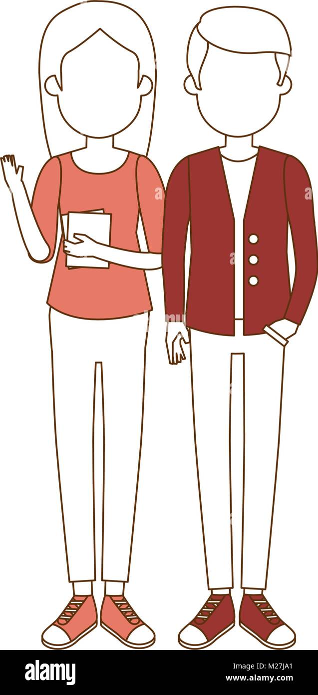 lovers couple avatars characters vector illustration design Stock ...
