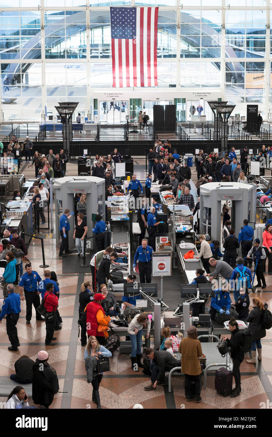 Security at the Denver International Airport in the United States Stock Photo Alamy