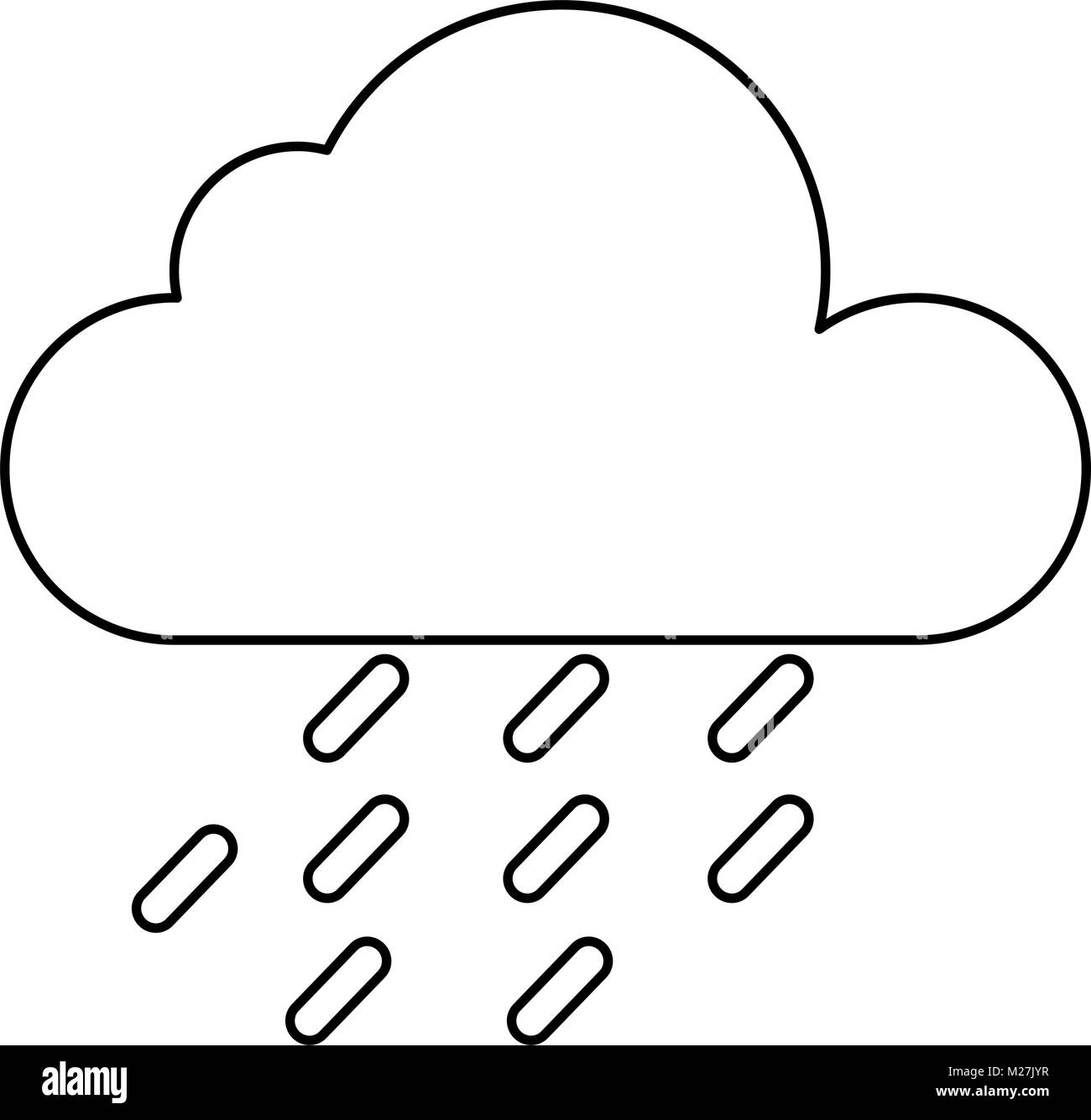 weather cloud rainy icon vector illustration design Stock Vector Image ...