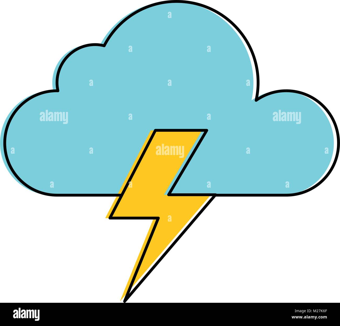 weather cloud rainy with ray Stock Vector Image & Art - Alamy