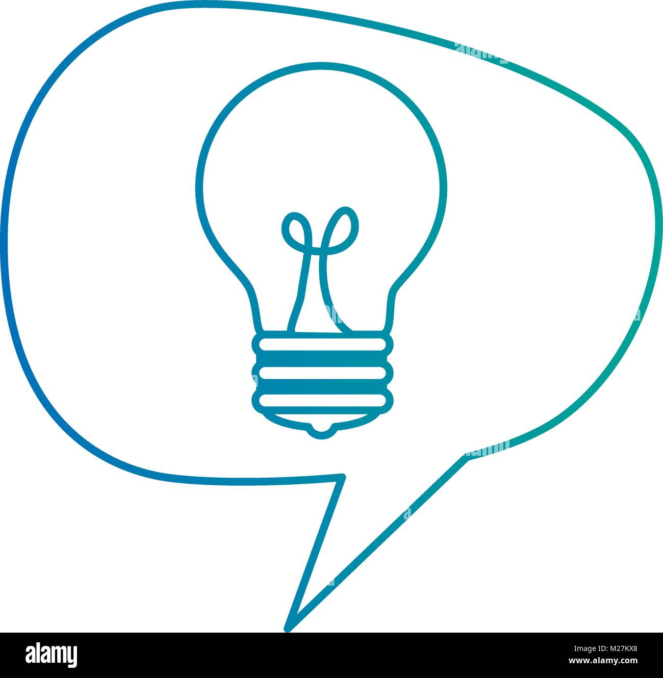 speech bubble with bulb light Stock Vector Image & Art - Alamy