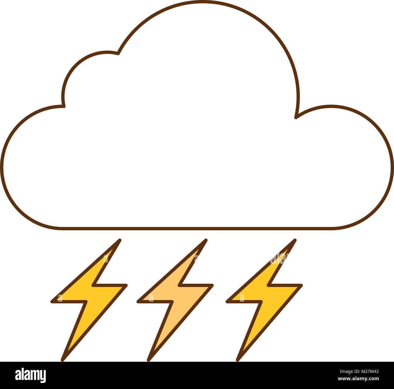 weather cloud rainy with ray Stock Vector Image & Art - Alamy