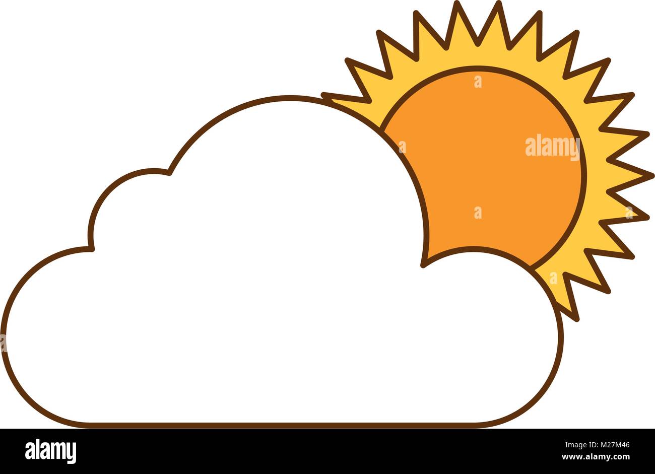 summer sun with clouds Stock Vector Image & Art - Alamy