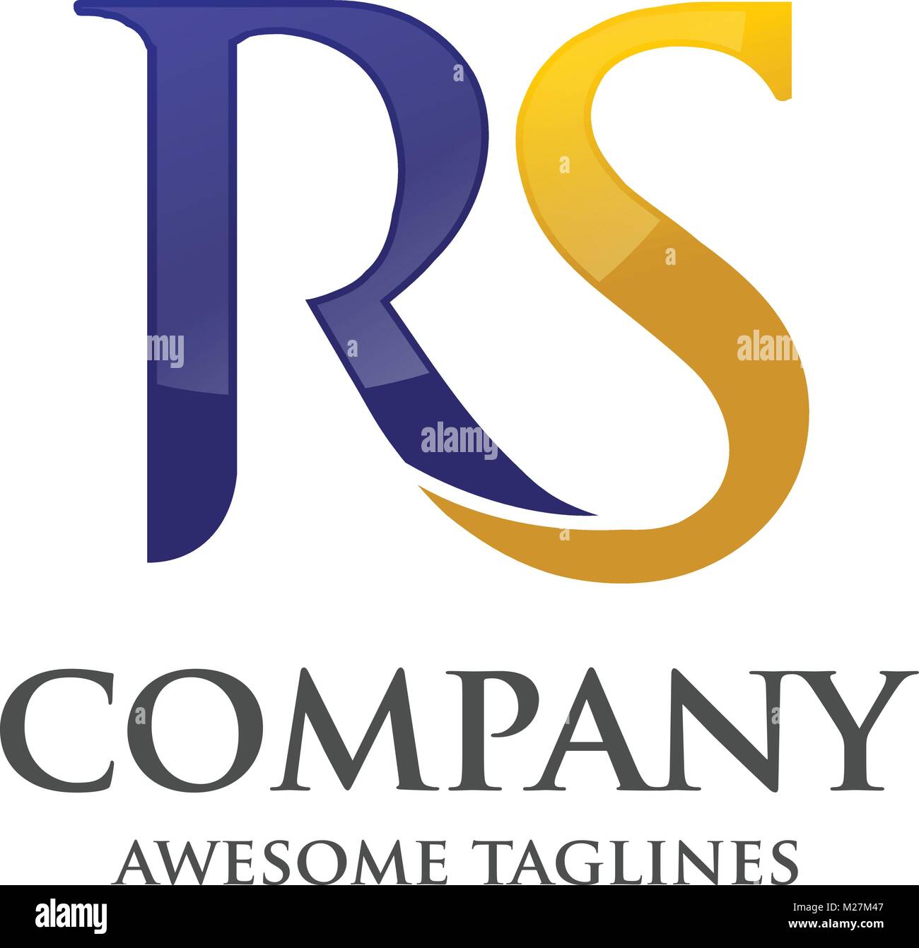modern letter R and S, RS, SR, letter S, letter R logo Stock Vector
