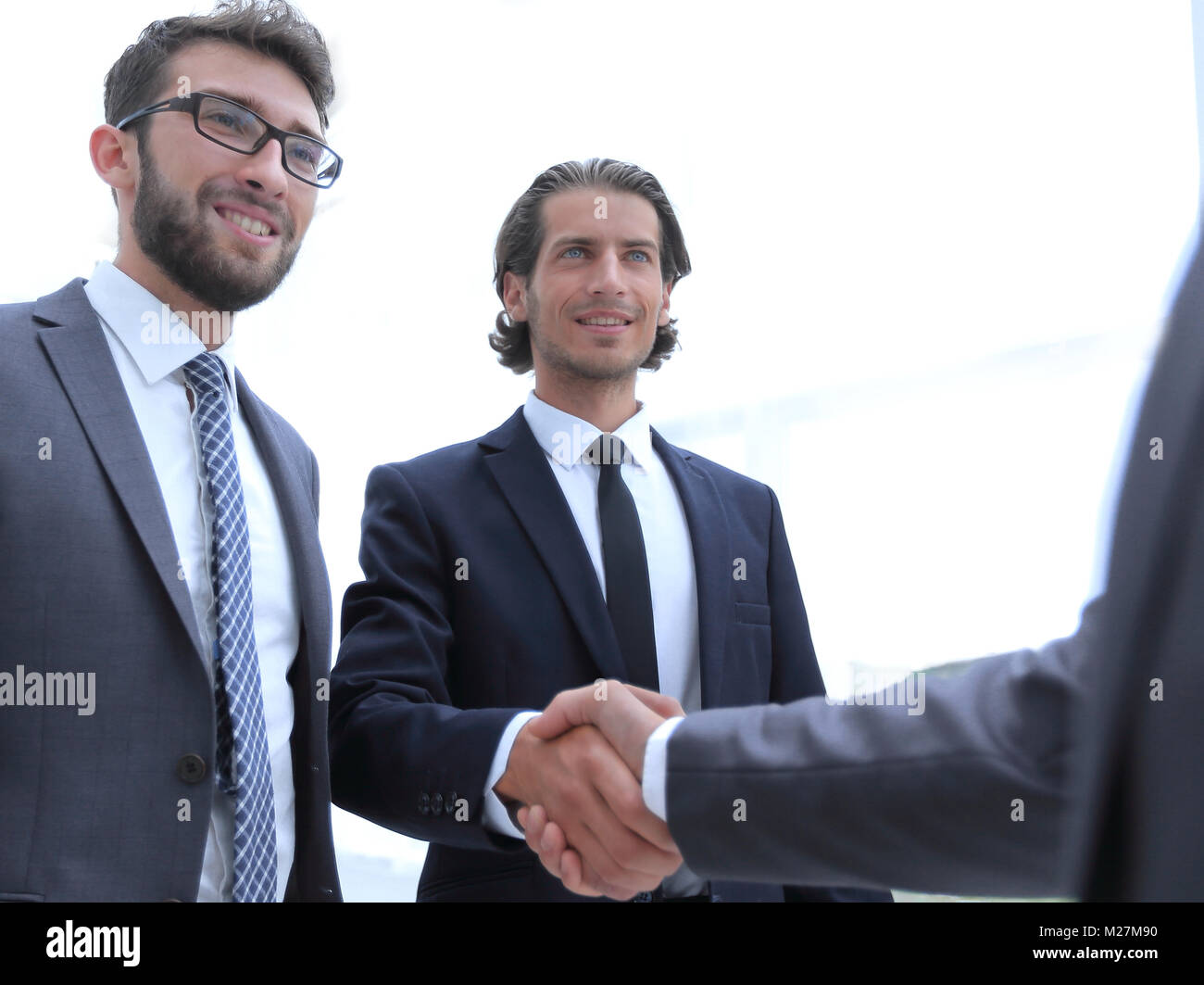 Manager company welcomes customer hi-res stock photography and images ...