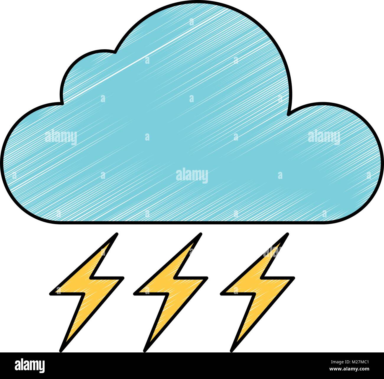 weather cloud rainy with ray Stock Vector Image & Art - Alamy