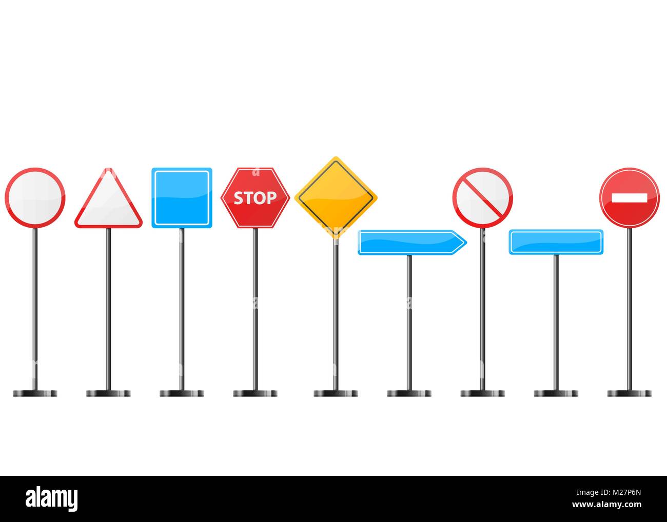 Road signt stand- set icon Stock Vector Image & Art - Alamy