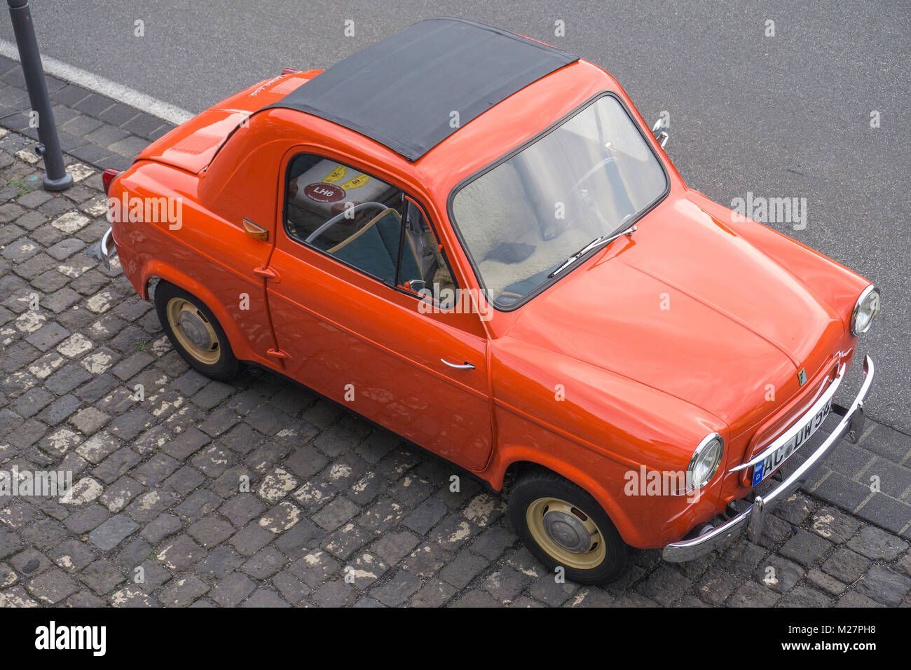 Veteran car, Vespa 400 of italian enterprise Piaggio, Beilstein,  Rhineland-Palatinate, Germany, Europe Stock Photo - Alamy