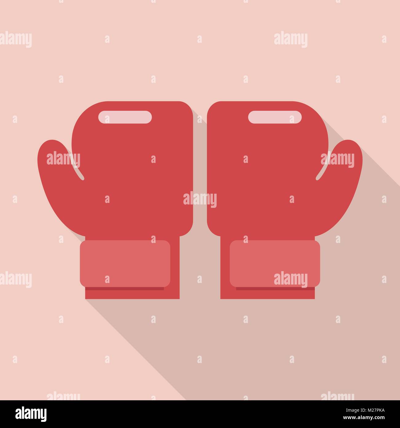Boxing gloves in flat style. Vector illustration Stock Vector Image ...