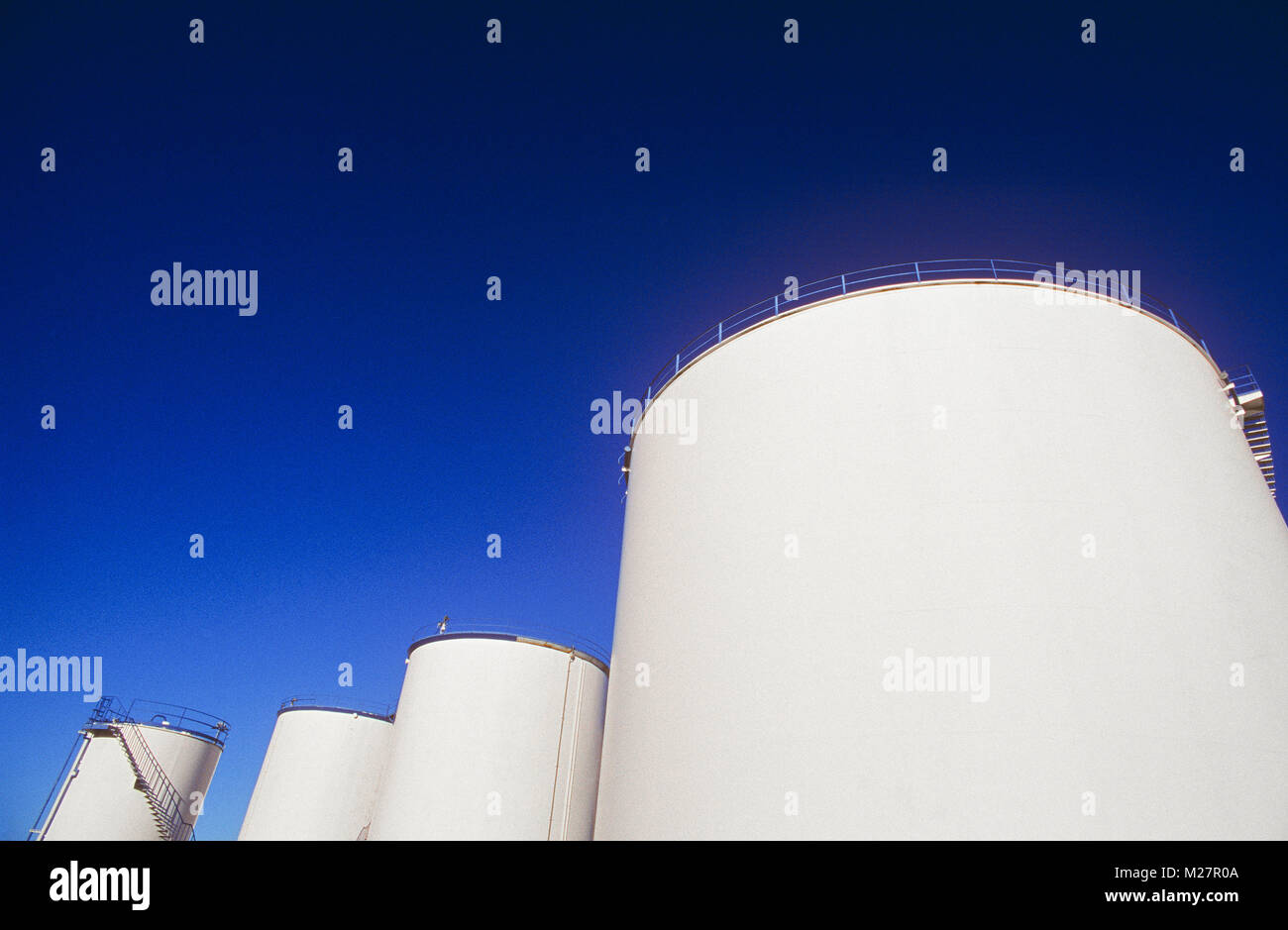 Large industrial-sized storage tanks for water and other liquids Stock ...