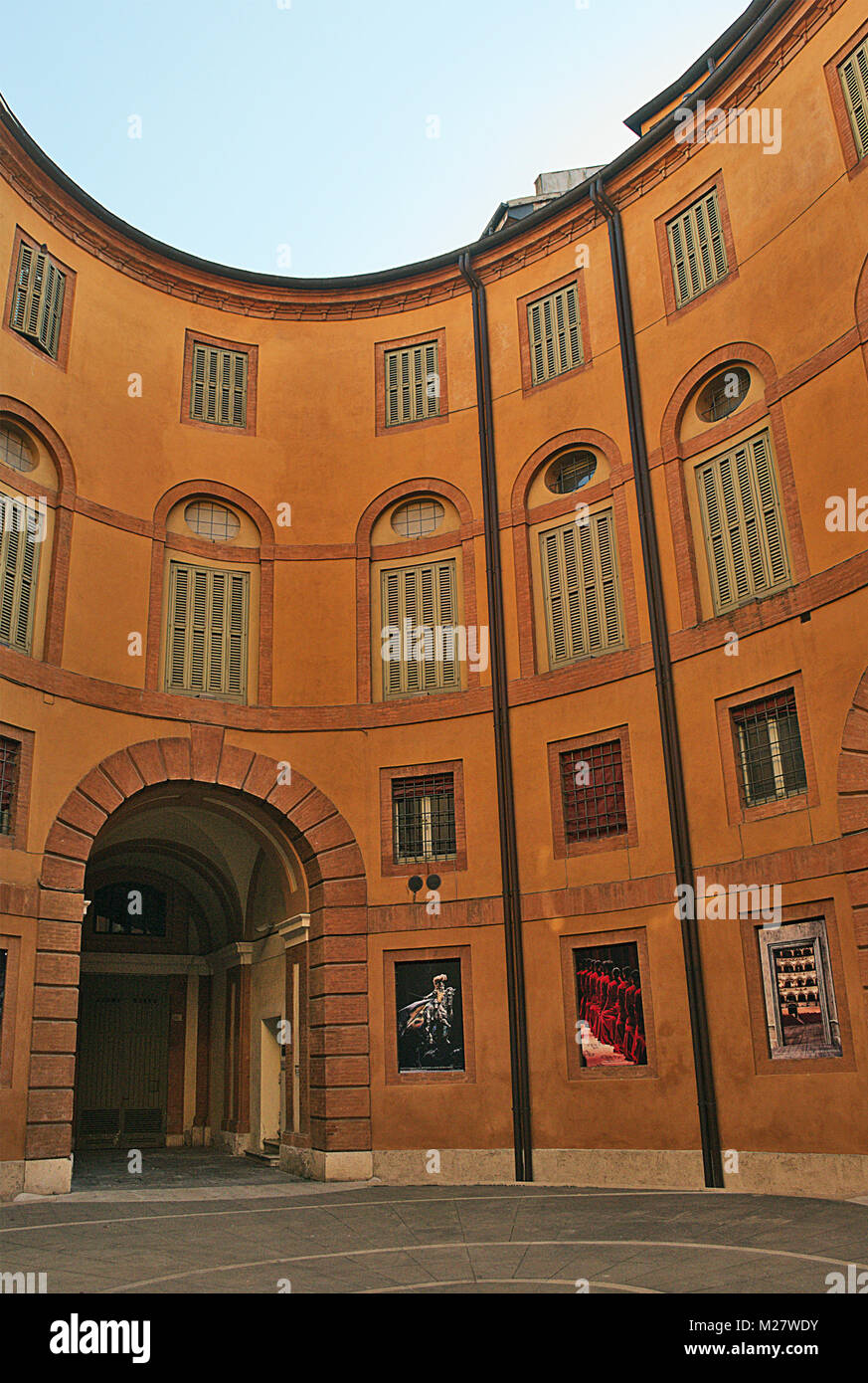Municipal theatre / teatro comunale and Rotonda Foschini courtyard in  Ferrara - Italy Stock Photo - Alamy