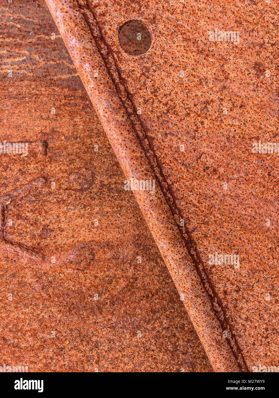 Full frame shot of rusty metal texture. Stock Photo