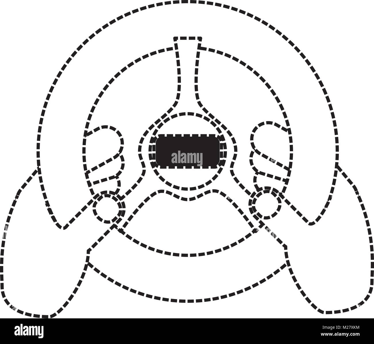 hand with steering wheel vector illustration Stock Vector Image & Art ...
