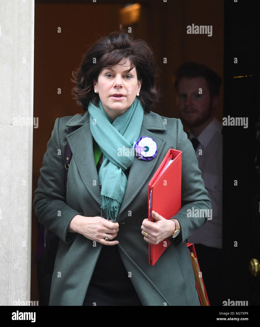 Minister for Energy and Clean Growth Claire Perry leaving 10 Downing Street, London, after a Cabinet meeting. Stock Photo
