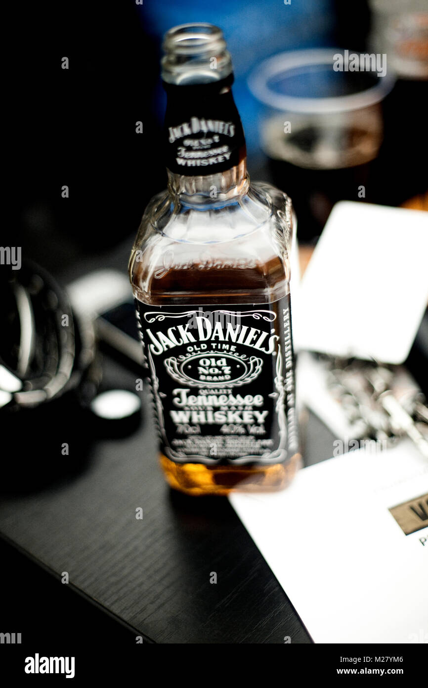 The rock and roll beverage: classical American Jack Daniel's whiskey from  Tennessee. Czech Republic 2010 Stock Photo - Alamy