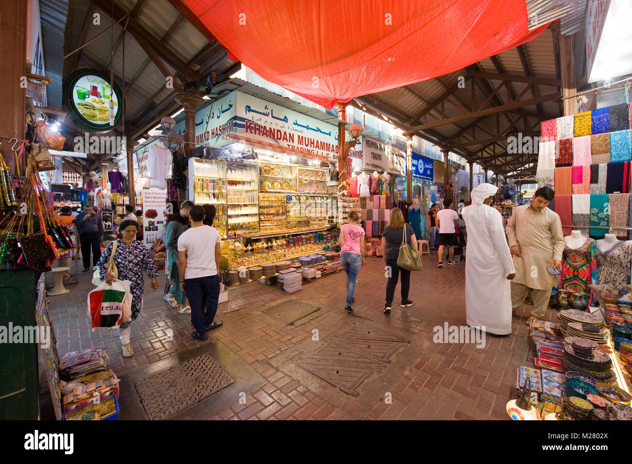 DUBAI, UNITED ARAB EMIRATES - JAN 02, 2018: City of gold is a bazaar in