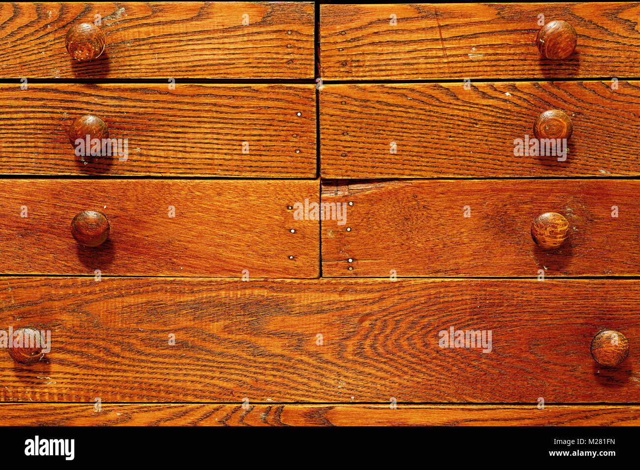 detail of an antique chest of drawers Stock Photo