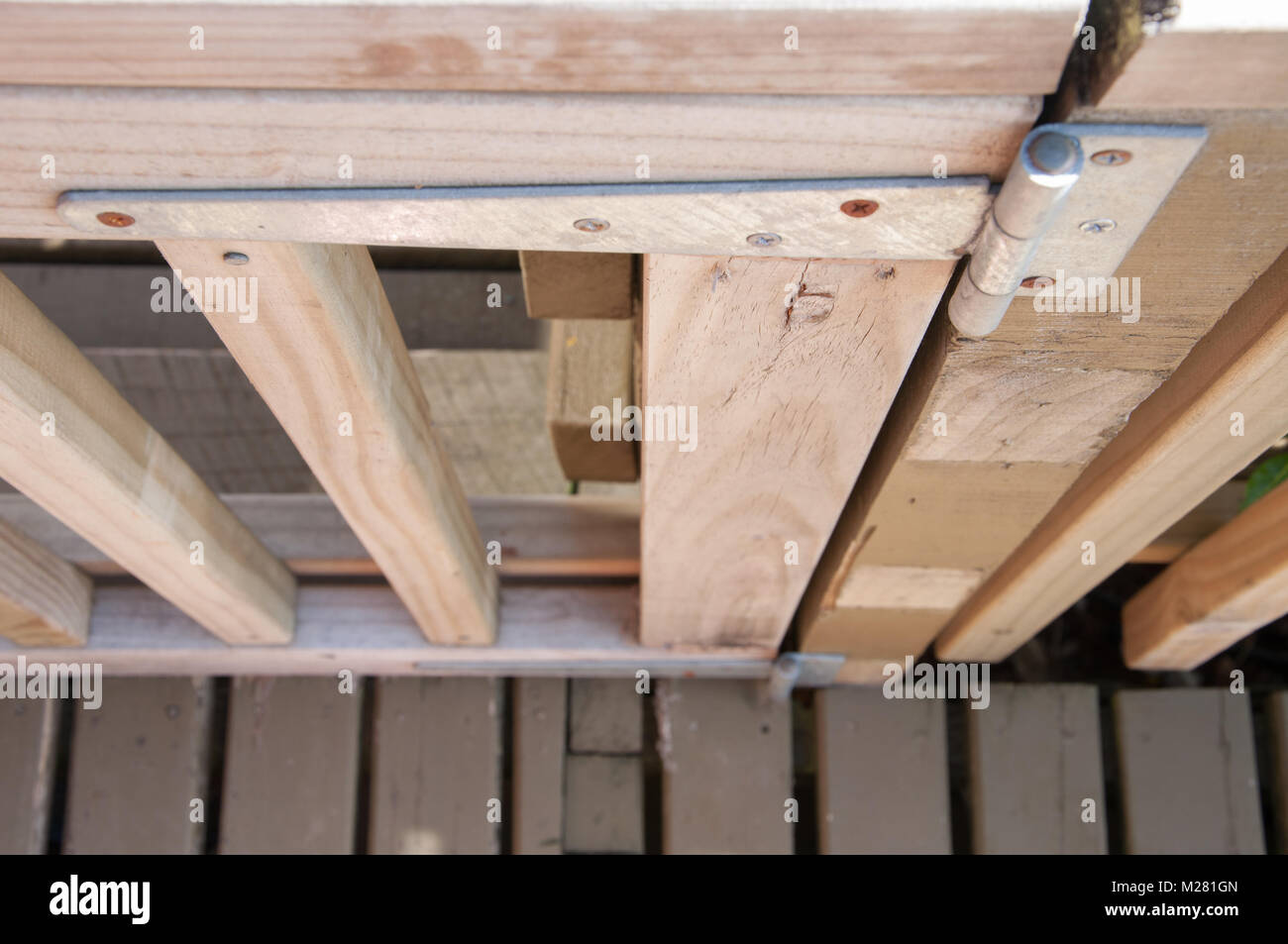 Hinge On A Wooden Gate Stock Photo Alamy
