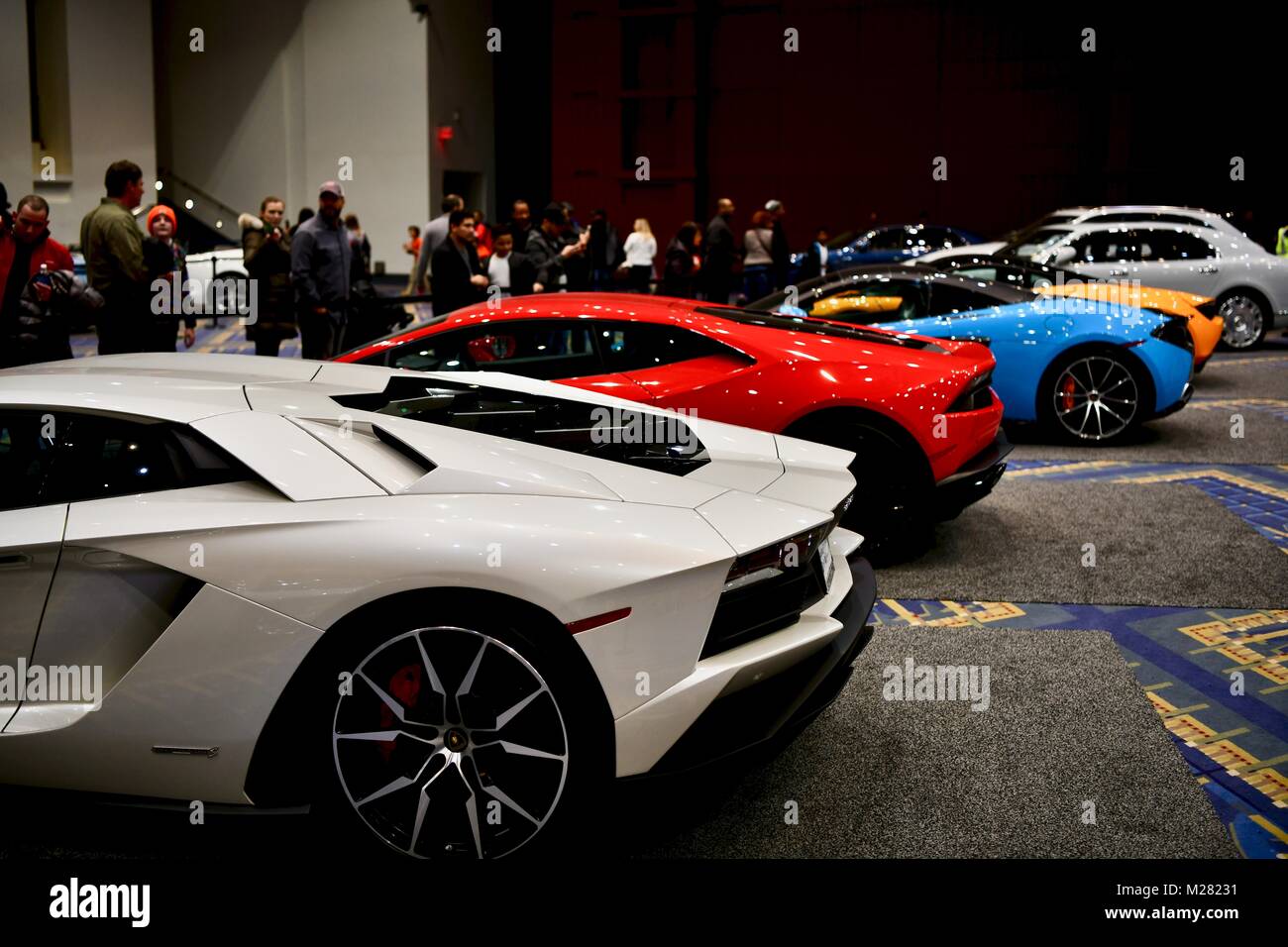 Exotic and luxury sports cars at the 2018 Washington Auto Show