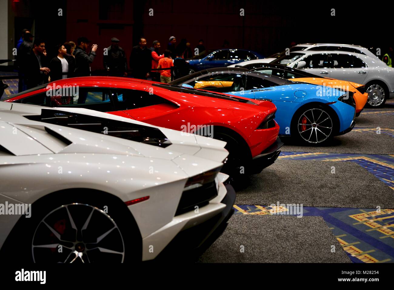Exotic and luxury sports cars at the 2018 Washington Auto Show