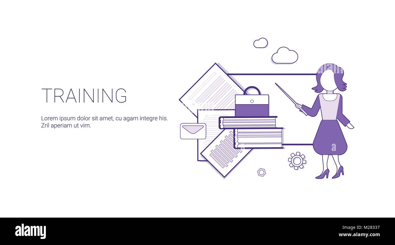 Training Education Business Concept Template Web Banner With Copy Space ...