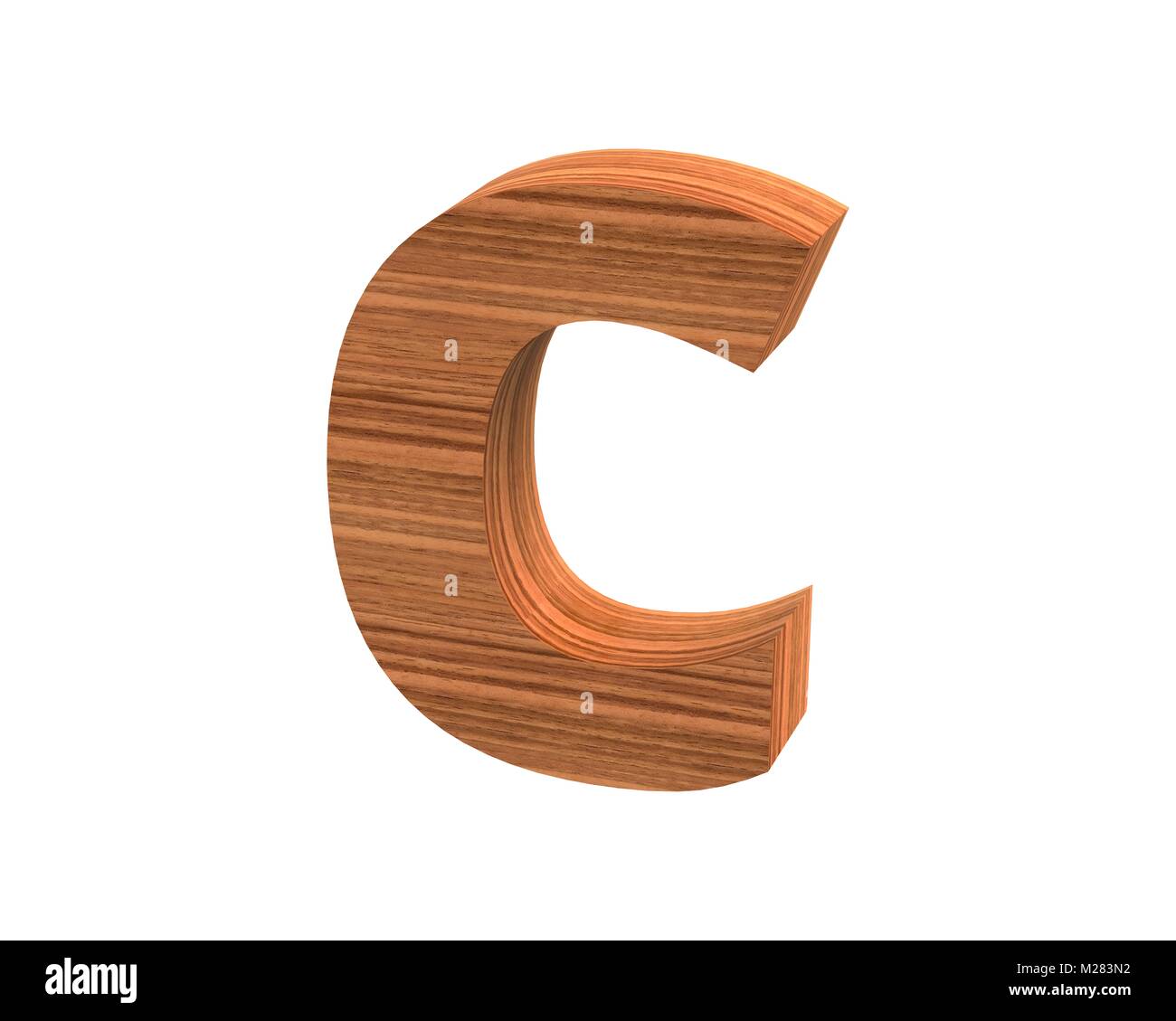 Font polished walnut lowercase c Stock Photo Alamy