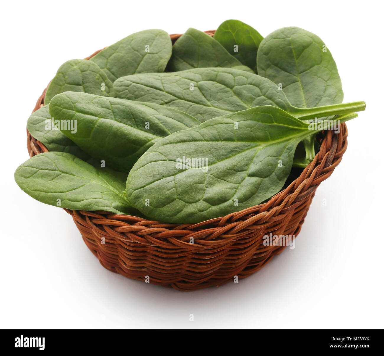 Fresh Spinach over white background Stock Photo - Alamy
