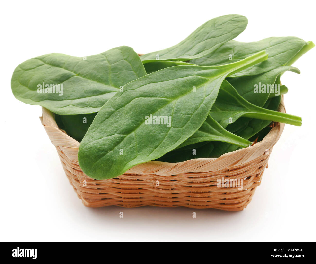 Fresh Spinach over white background Stock Photo - Alamy