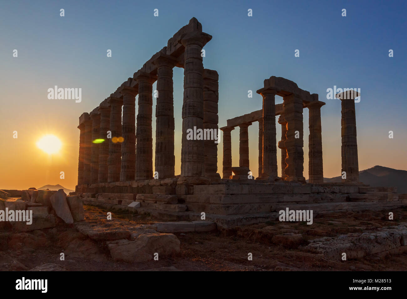 Temple of Poseidon - Cape Sounion - Greece Stock Photo - Alamy