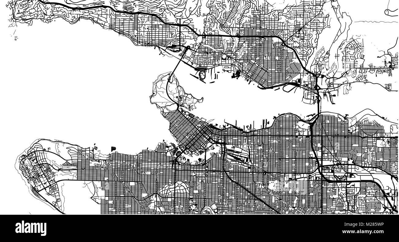 Downtown vancouver map hi-res stock photography and images - Alamy