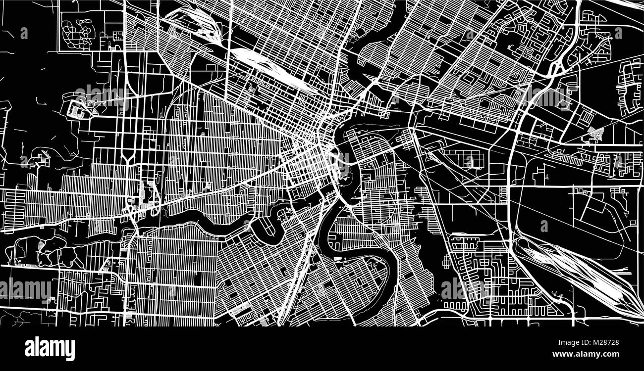 Urban vector city map of Winnipeg, Canada Stock Vector Image & Art Alamy