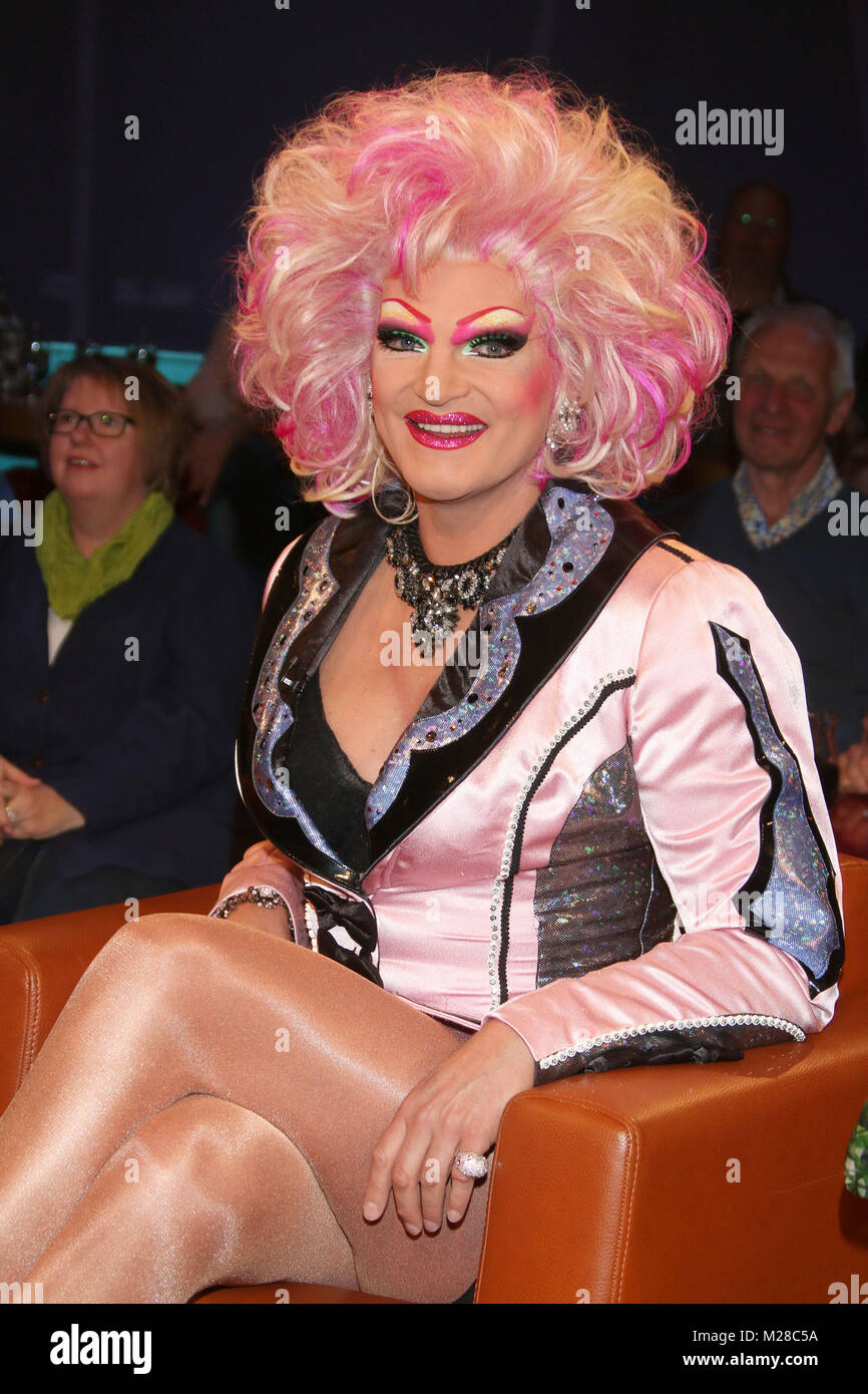 Olivia Jones (Travestiekuenstlerin u. Drag-Queen), NDR Talkshow, 30.04.2015, Hamburg Stock Photo