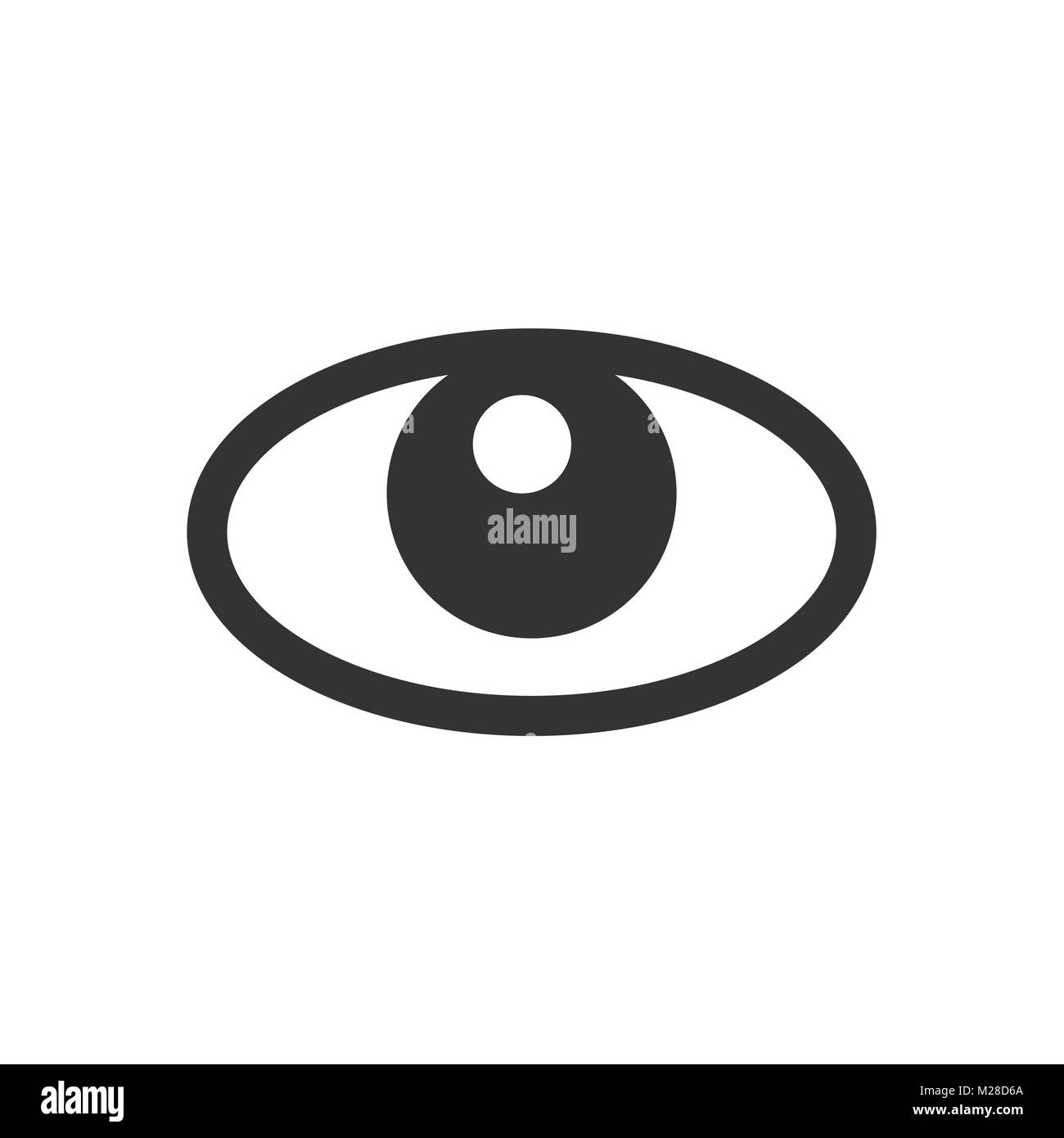 eye icon on white background , Vector Stock Photo - Alamy