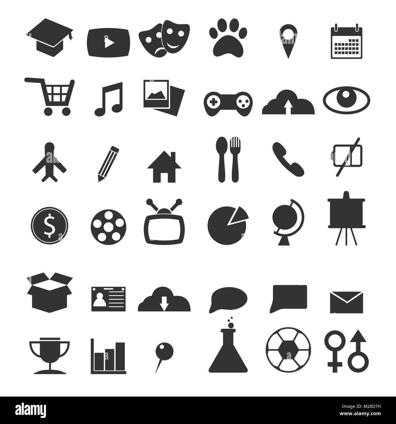 icons set , icons set for web on white background , Vector Stock Photo ...