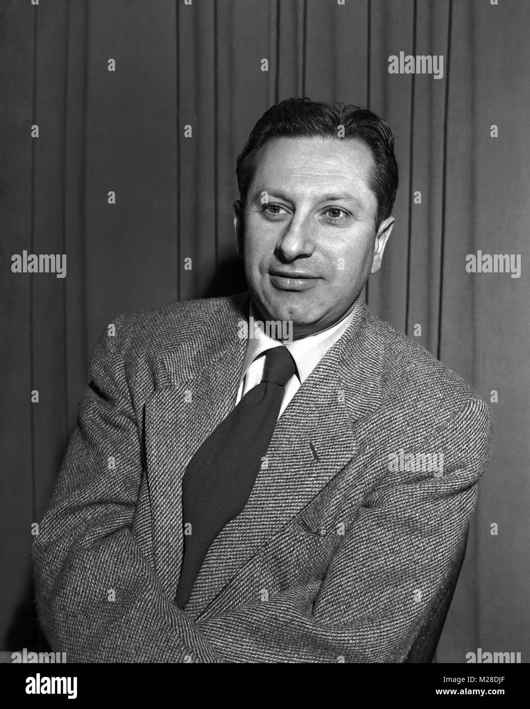 Studs Terkel an American author, historian, actor, and broadcaster. Received Pulitzer Prize for General Non-Fiction in 1985 for 'The Good War'. March 16, 1951. Stock Photo