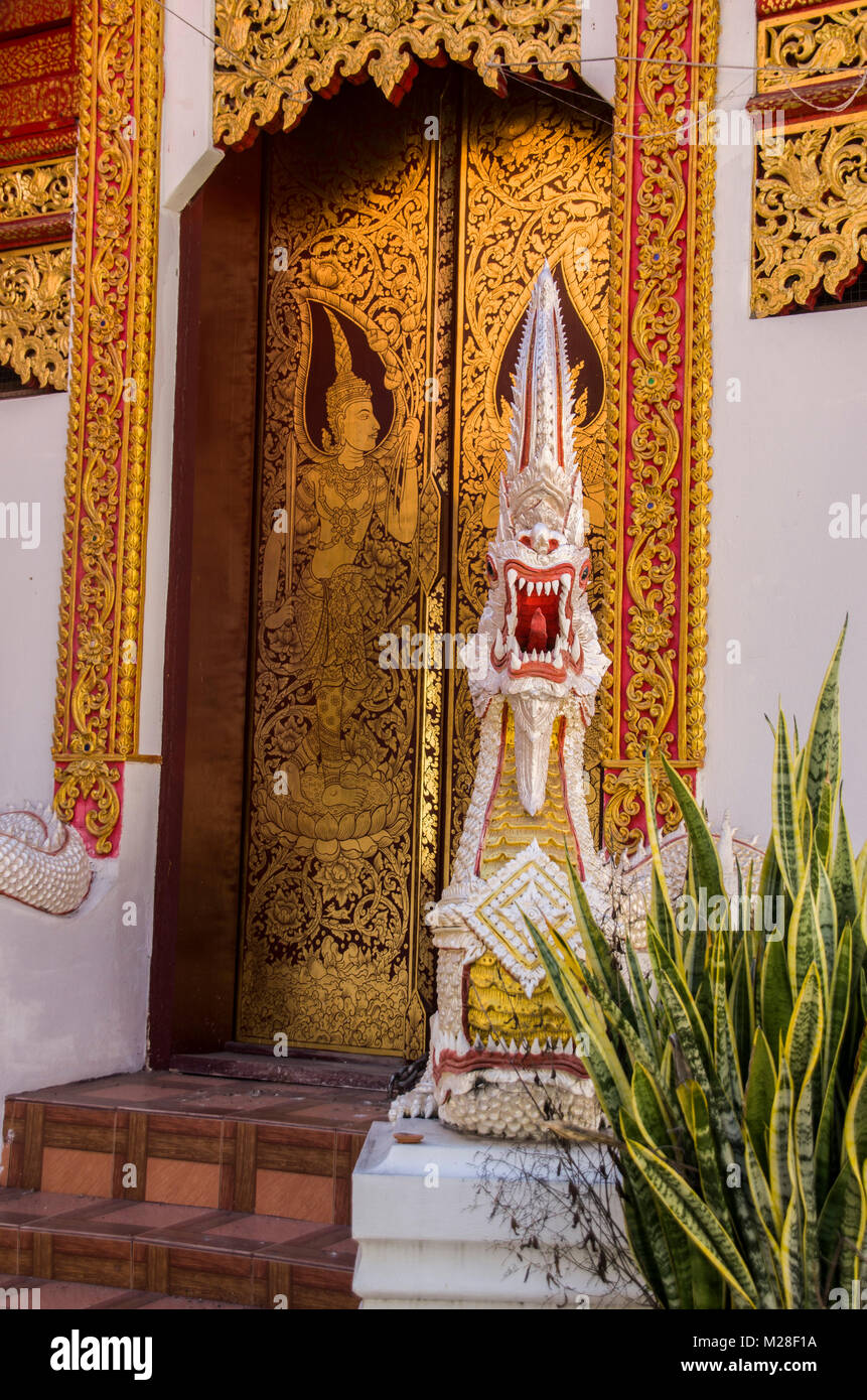 Wat Wat Muen Ngoen Kong ,old temple in Chiangmai Thailand Stock Photo