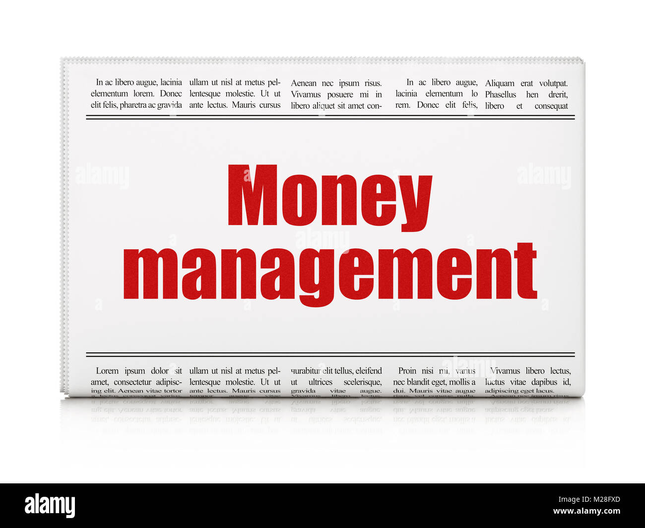 News Red 3d Text Stock Photos News Red 3d Text Stock Images Page - banking concept newspaper headline money management stock image
