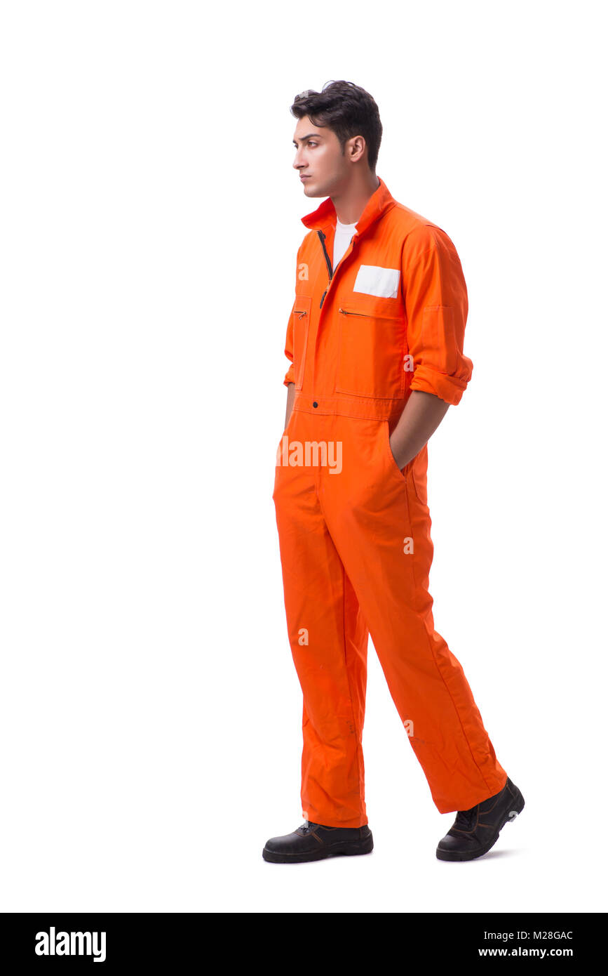 Prison uniform orange Cut Out Stock 