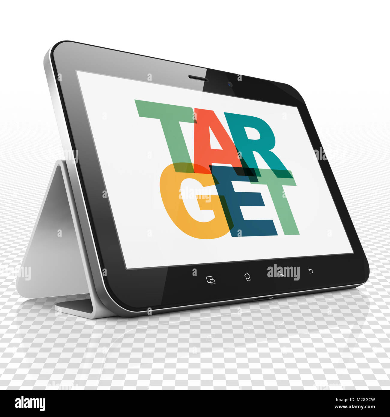 Business concept: Tablet Computer with Target on display Stock Photo ...