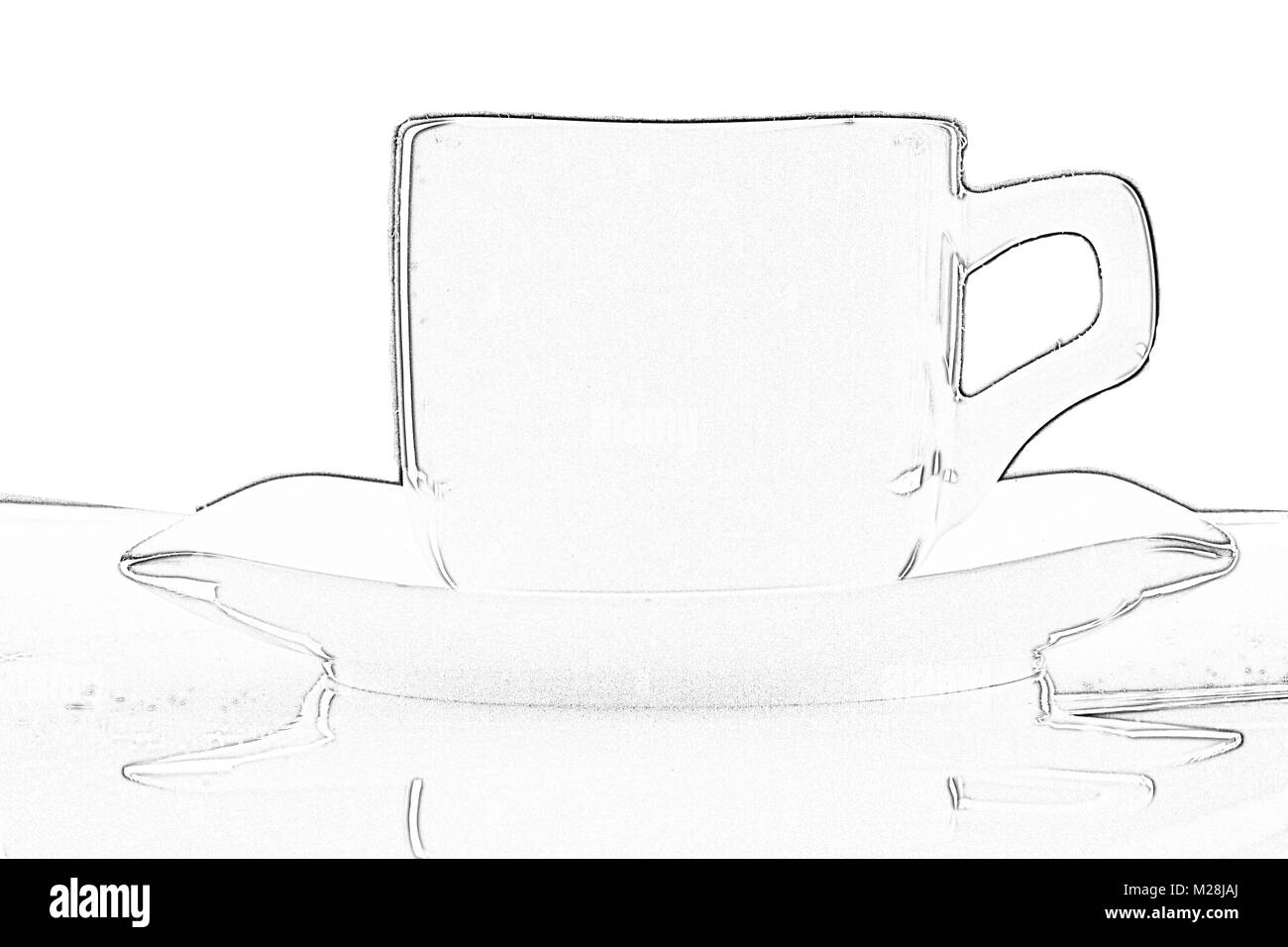 illustration of a cup of coffee on a white background Stock Photo