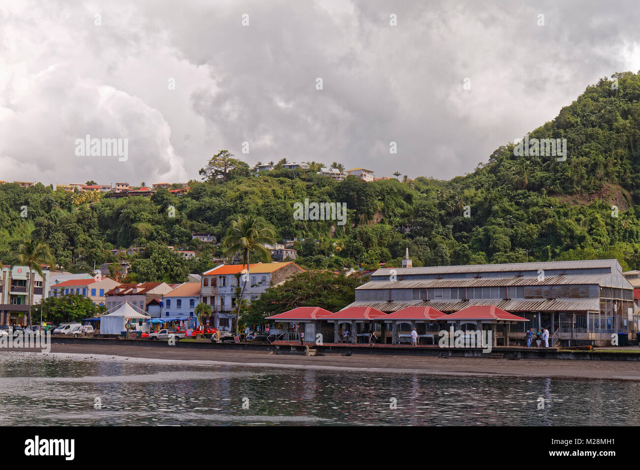 Saint-Pierre waterfront - Martinique - FWI Stock Photo