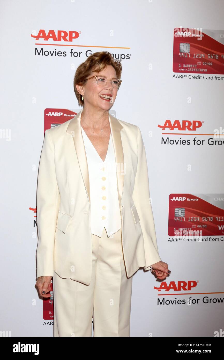 Annette Bening at arrivals for AARP The Magazine’s 17th Annual Movies For Grownups Awards, Beverly Wilshire Hotel, Beverly Hills, CA February 5, 2018. Photo By: Priscilla Grant/Everett Collection Stock Photo