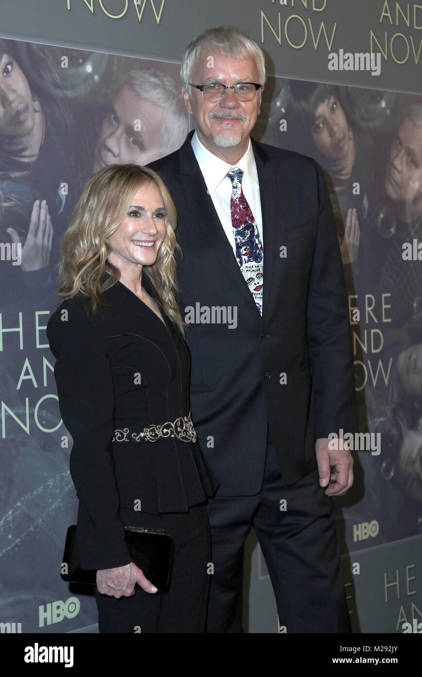 Los Angeles, Ca, USA. 05th Feb, 2018. Holly Hunter and Tim Robbins at the Here And Now Los Angeles Premiere at the DGA Lot on February 5, 2018 in Los Angeles, California. Credit: David Edwards/Media Punch/Alamy Live News Stock Photo