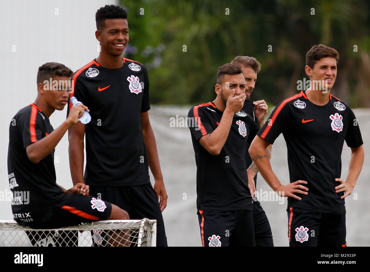 Sao Paulo Sp 06 02 2018 Treino Do Corinthians Pedrinho Carlinhos Maycon And Mateus Vital During The Corinthians Training Held At The Ct Dr Joaquim Grava East Zone Of Sao Paulo The