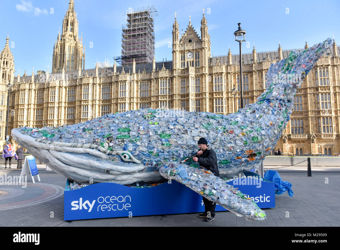 Whale made from plastic bottles hires stock photography and images Alamy