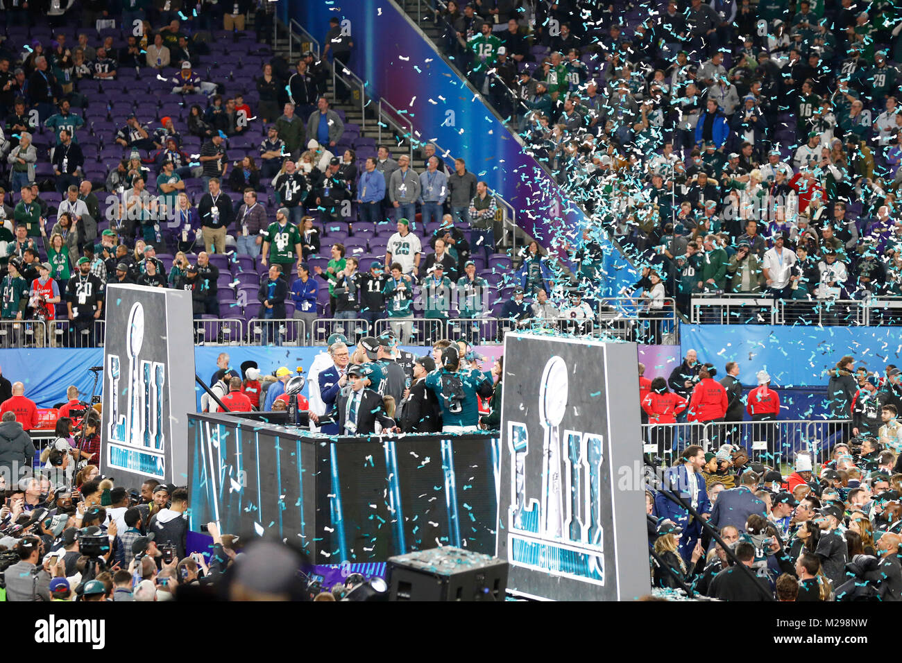 February 04, 2018 Philadelphia Eagles celebrate after Super Bowl LII ...