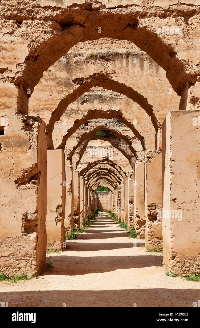 Heri es-Souani, Imperial Royal Stables, Meknes, Morocco, Africa Stock Photo